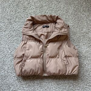 Tan Puffer Vest
